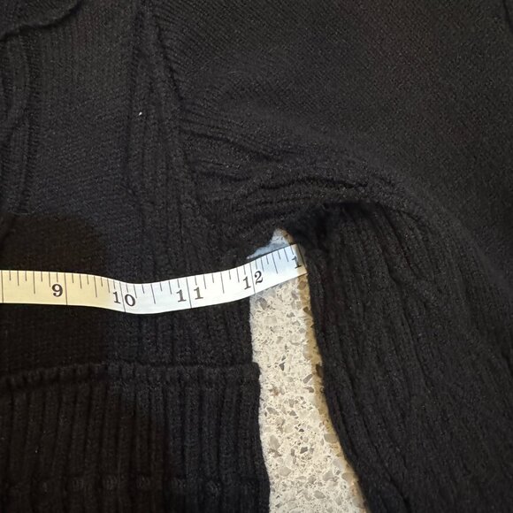 NWT Free People Emmaline Open Back Black Mini Cable Knit Sweater Dress Size S - Picture 9 of 13